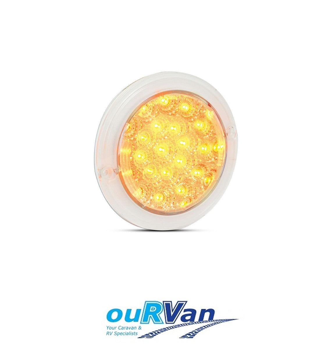 12V Round Indicator Lamp With Clear Lens Recessed Mount