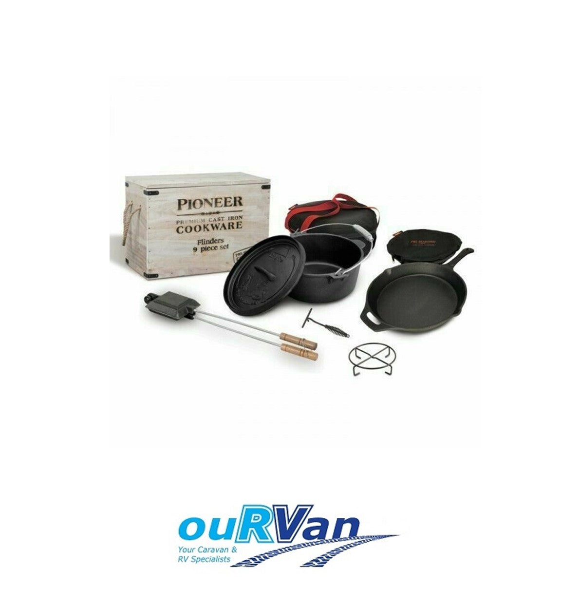 Cast Iron 9 Piece Cookware Set